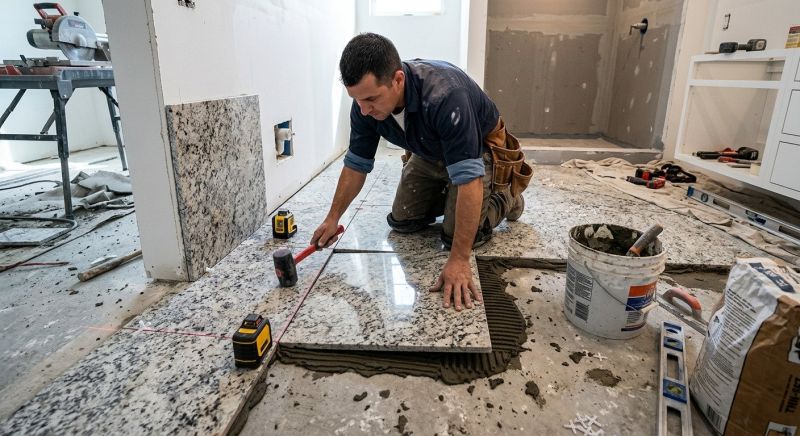 Granite Tile Installation in Overland Park, KS