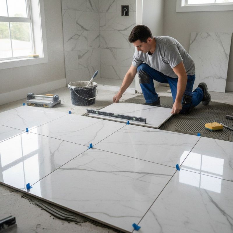 Marble Tile Floor Installation in Kansas City, KS